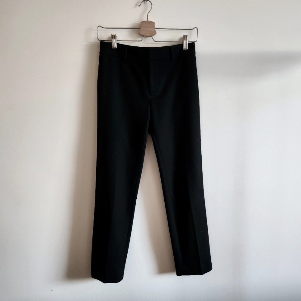 CLUB MONACO I 0 Cropped Slim Trouser Pants I Black